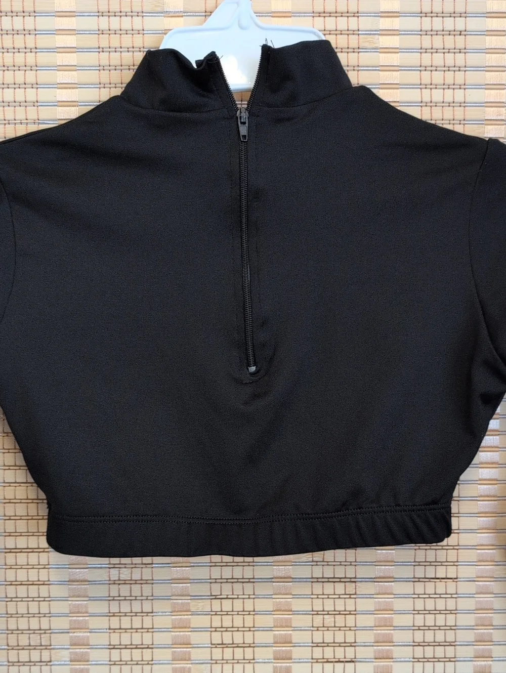 Varsity Spirit Black Mock-Neck Long Sleeve Youth Cropped Top